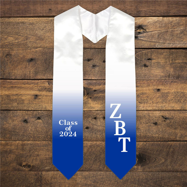 Zeta Beta Tau Extra Fancy Classic Greek Graduation Stole