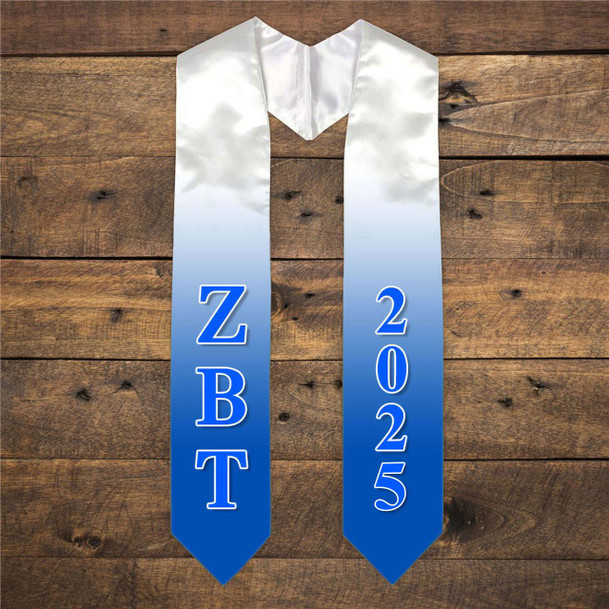  Zeta Beta Tau Extra Fancy Greek Graduation Stole W Year 