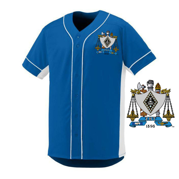 Zeta Beta Tau Game 7 Full-Button Baseball Jersey
