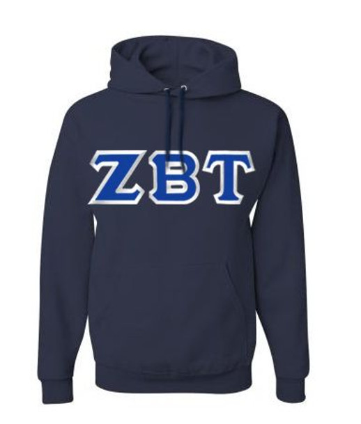 Zeta Beta Tau Custom Twill Hooded Sweatshirt