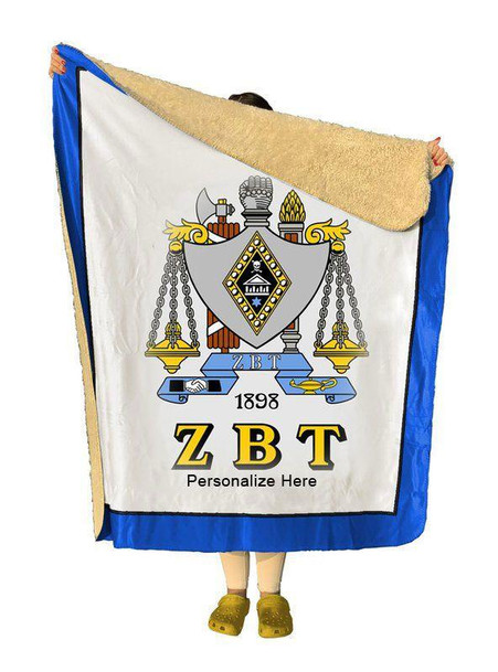 Zeta Beta Tau Sherpa Lap Blanket 