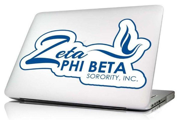 Sorority Shop Zeta Phi Beta 10.5 x 4.5 Laptop Skin/Wall Decal 