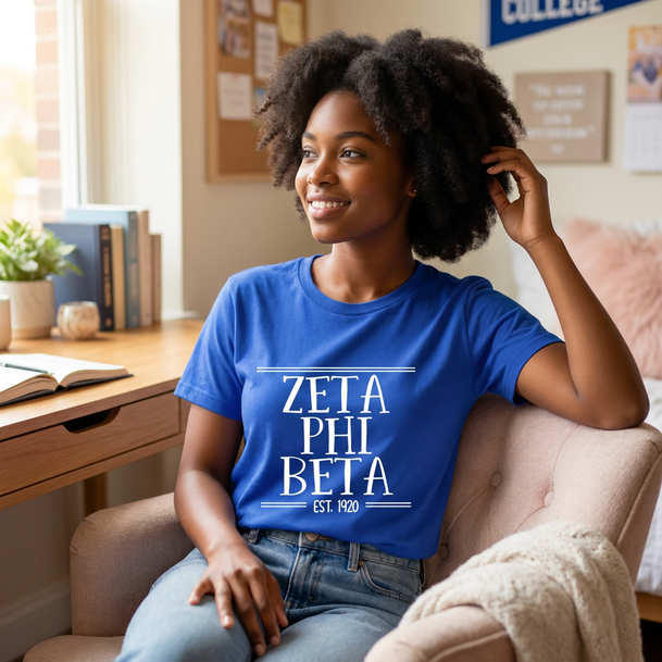 Zeta Phi Beta Comfort Colors Custom Heavyweight T-Shirt