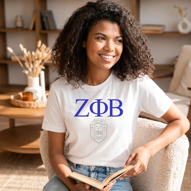 Zeta Phi Beta Greek Crest - Shield T-Shirt
