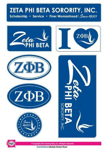 Zeta Phi Beta Lifestyle Stickers