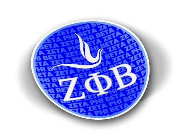  Zeta Phi Beta Mascot Round Decals 