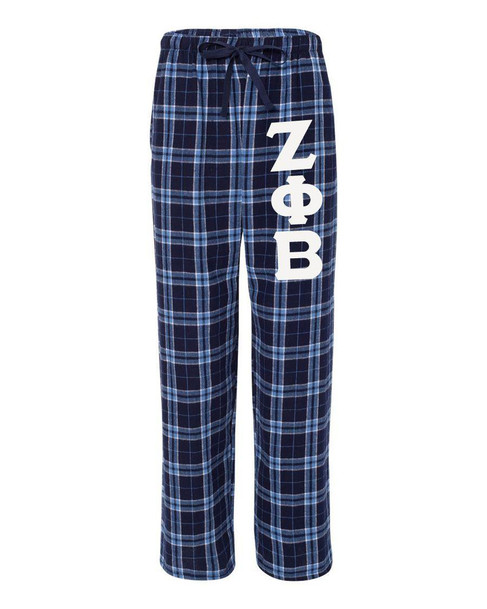  Zeta Phi Beta Pajamas -  Flannel Plaid Pant 