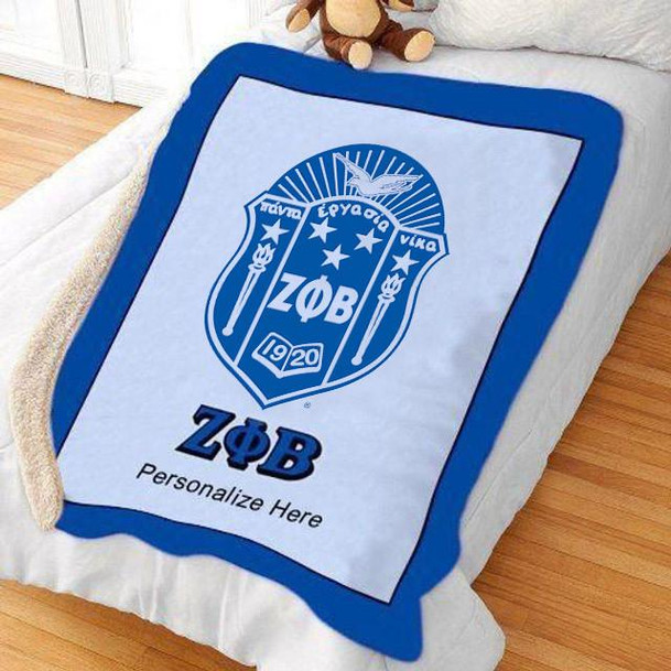  Zeta Phi Beta Sherpa Lap Blanket 