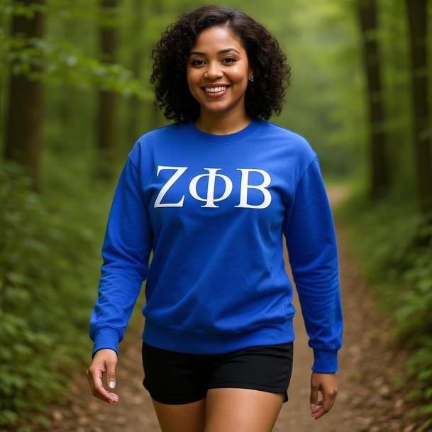 Zeta Phi Beta Lettered World Famous Greek Crewneck