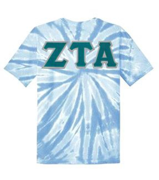 DISCOUNT-Zeta Tau Alpha Lettered Tie-Dye t-shirts for only $30!
