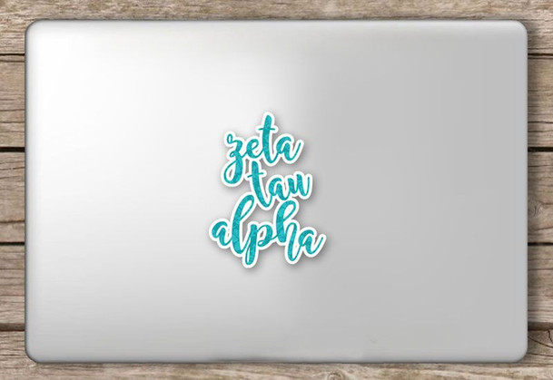 Zeta Tau Alpha Script Sticker