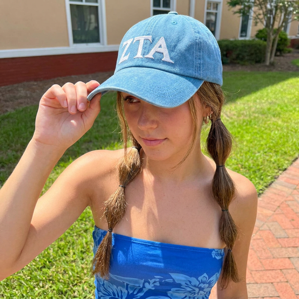 Zeta Tau Alpha Lettered Premium Pastel Hat