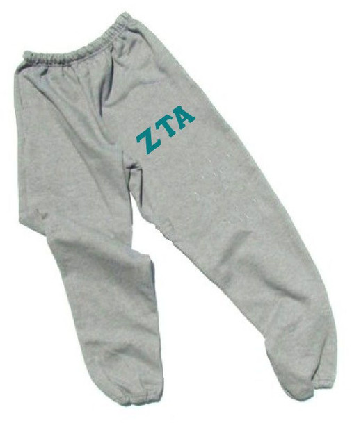 Zeta Tau Alpha Lettered Thigh Sweatpants