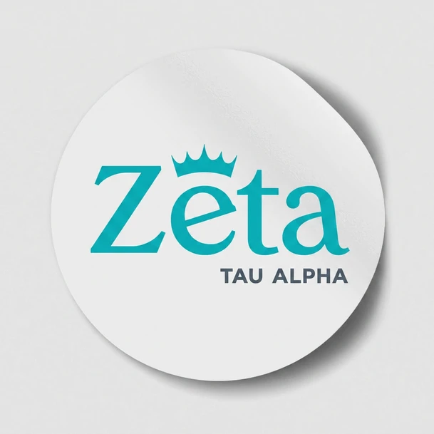 Zeta Tau Alpha Logo Round Decal