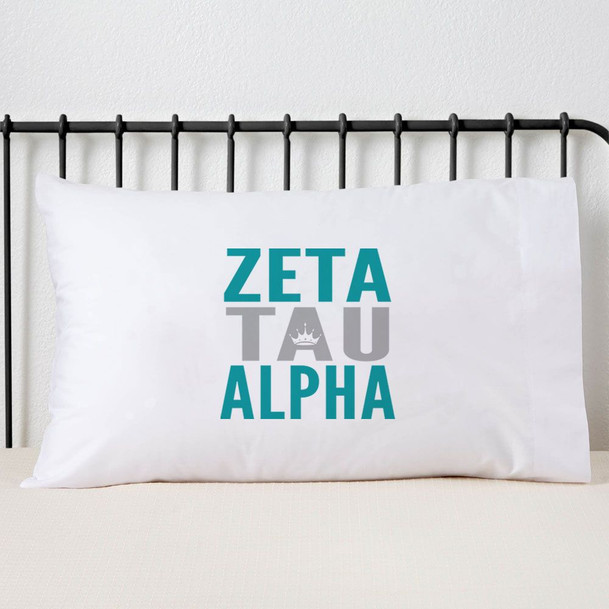 Zeta Tau Alpha Name Stack Pillow Cover