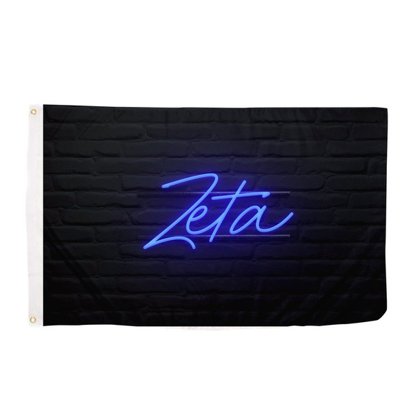 Zeta Tau Alpha Neon Flag