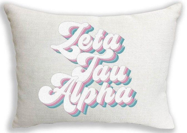 Sorority Shop Zeta Tau Alpha Retro Throw Pillow 