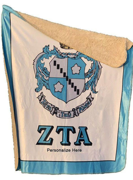  Zeta Tau Alpha Sherpa Lap Blanket 