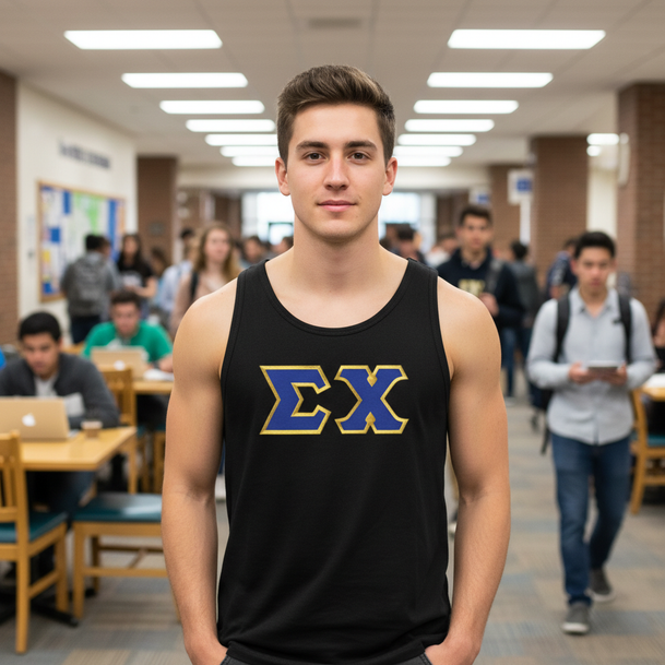 DISCOUNT- Sigma Chi Lettered Tank Top