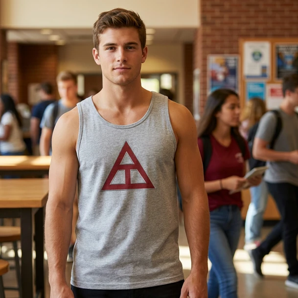 DISCOUNT- Triangle Fraternity Lettered Tank Top
