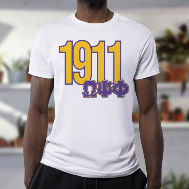  Omega Psi Phi Greek Established Year Tee 