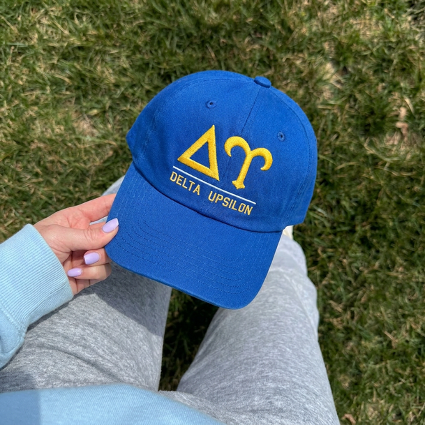 Delta Upsilon Old School Greek Letter Hat