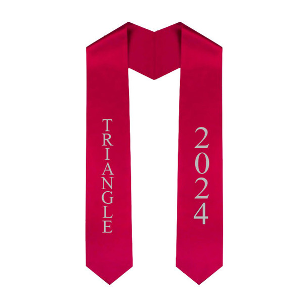 Triangle Greek Lettered Graduation Sash Stole With Year - Best Value