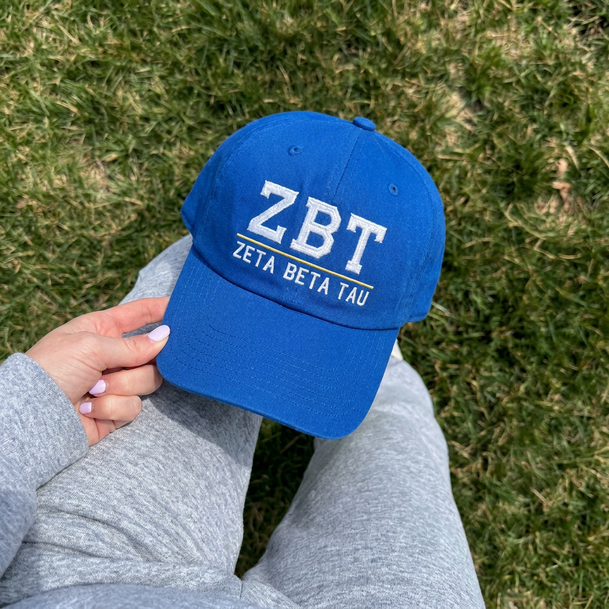 Zeta Beta Tau Old School Greek Letter Hat