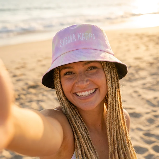 Sigma Kappa Tie Dye Pastel Bucket Hat