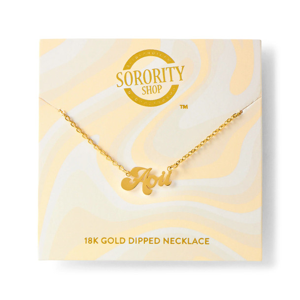 Alpha Omicron Pi Retro Nickname Necklaces