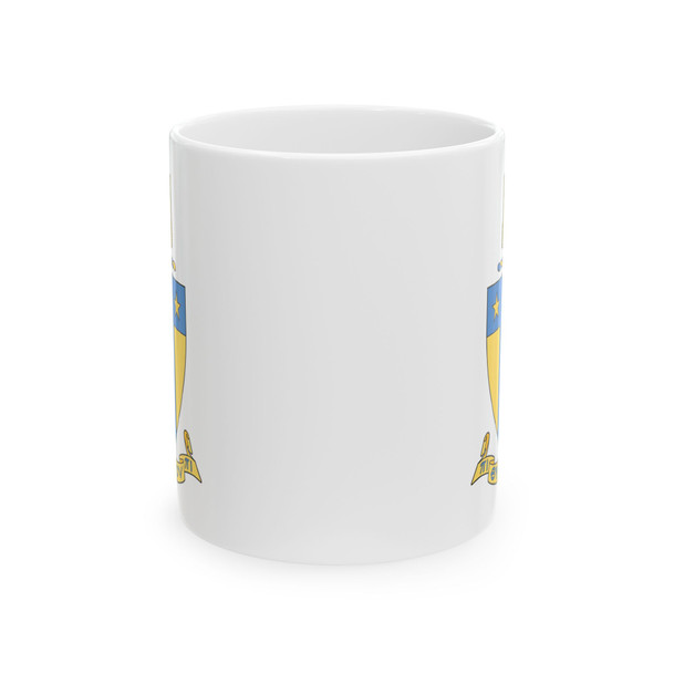 Alpha Tau Omega Crest Ceramic Coffee Cup, 11oz