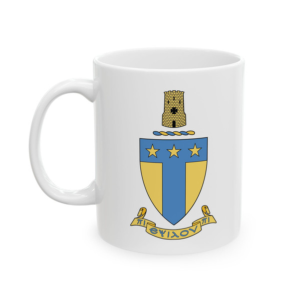 Alpha Tau Omega Crest Ceramic Coffee Cup, 11oz