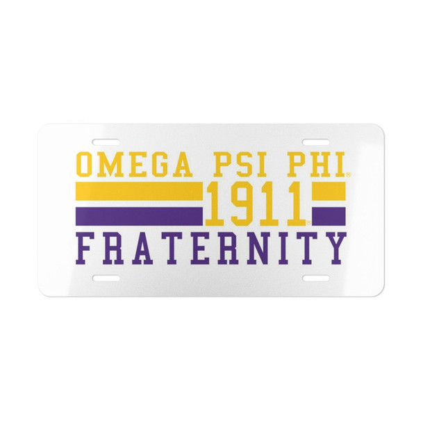 OMEGA PSI PHI YEAR LICENSE PLATE COVERS