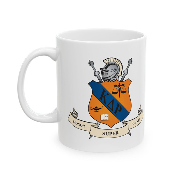 Kappa Delta Rho Crest Ceramic Coffee Cup, 11oz