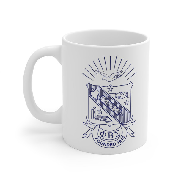 Phi Beta Sigma Crest Ceramic Coffee Cup, 11oz