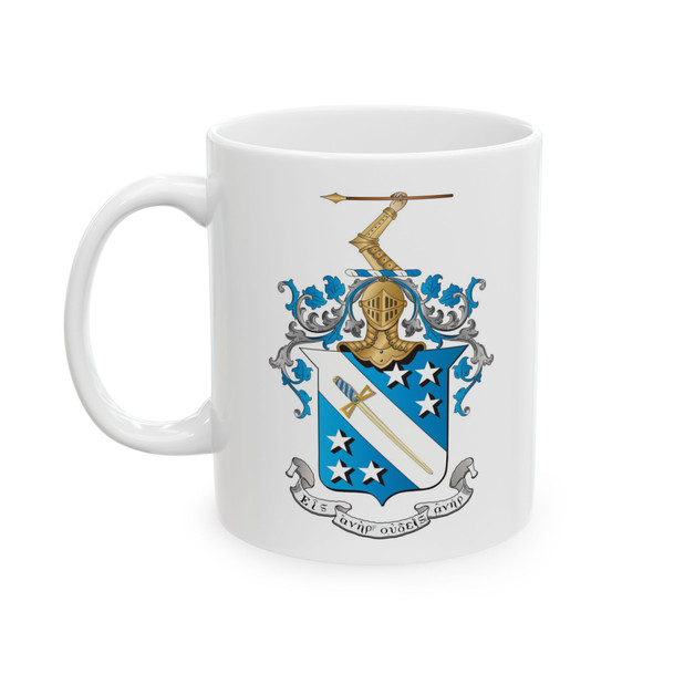 Phi Delta Theta Crest Ceramic Coffee Cup, 11oz