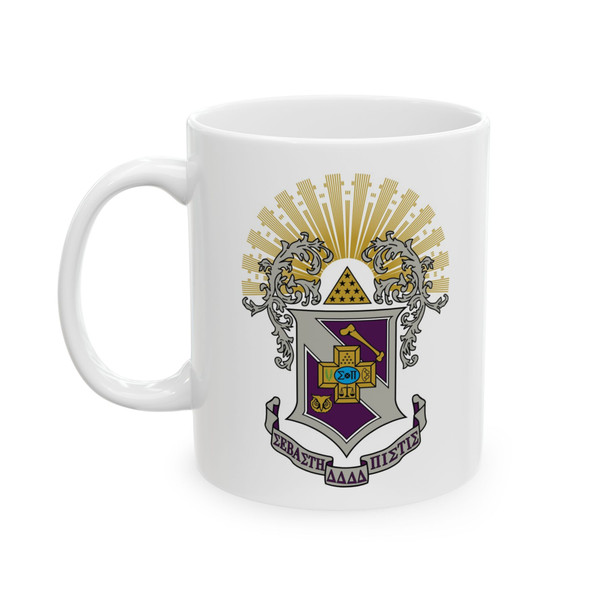 Sigma Pi Crest Ceramic Coffee Cup, 11oz