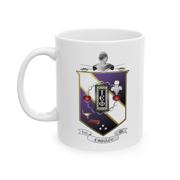 Tau Epsilon Phi Crest Ceramic Coffee Cup, 11oz