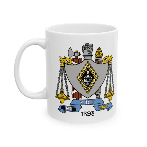 Zeta Beta Tau Crest Ceramic Coffee Cup, 11oz