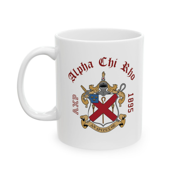 Alpha Chi Rho Crest & Year Ceramic Coffee Cup, 11oz