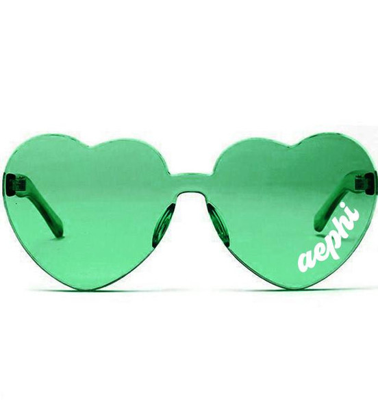 Sorority Shop Alpha Epsilon Phi Heart Shaped Sunglasses 
