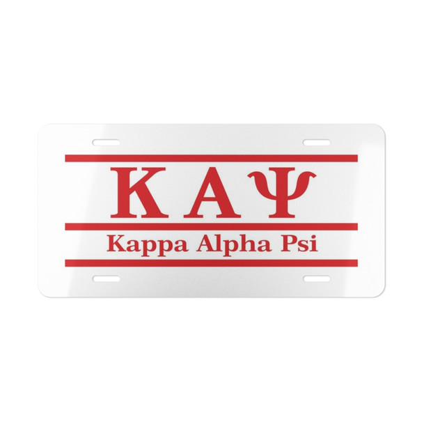 KAPPA ALPHA PSI LETTERED LINES LICENSE COVERS - Custom