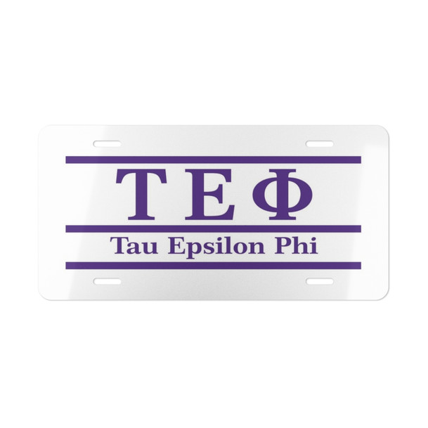 TAU EPSILON PHI LETTERED LINES LICENSE COVERS - Custom