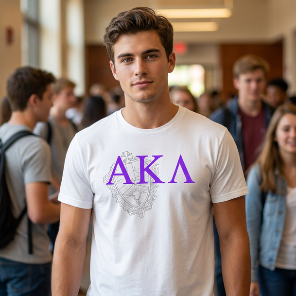 Alpha Kappa Lambda Greek Crest Cotton Tee