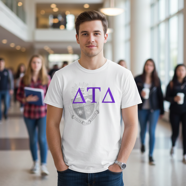 Delta Tau Delta Greek Crest Cotton Tee