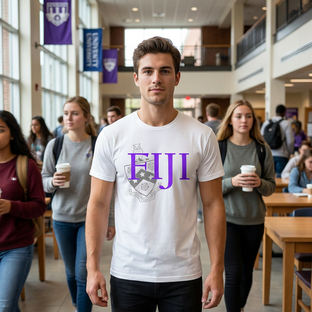 FIJI - Phi Gamma Delta Greek Crest Cotton Tee