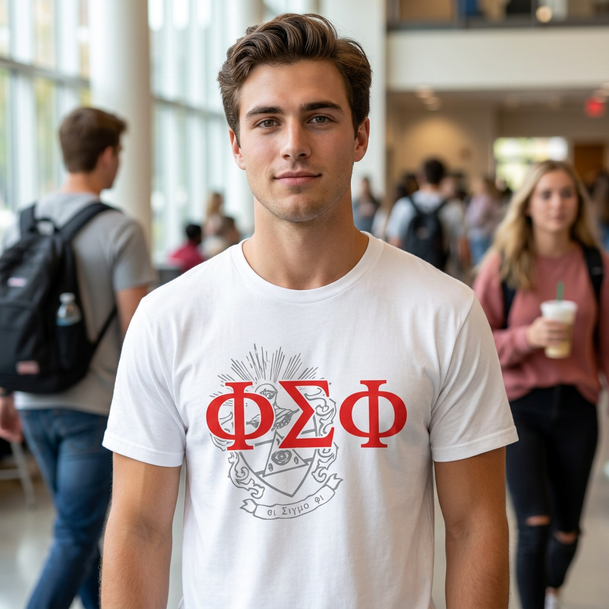 Phi Sigma Phi Greek Crest Cotton Tee