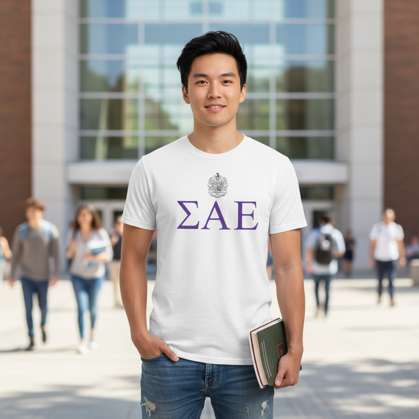 Sigma Alpha Epsilon Greek Crest Cotton Tee