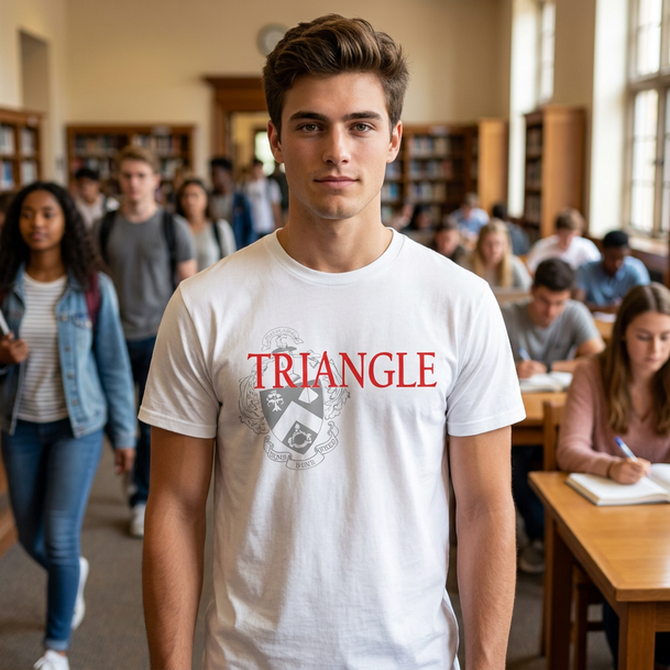 Triangle Greek Crest Cotton Tee
