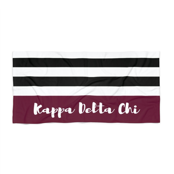 Kappa Delta Chi Stripes Beach Towel